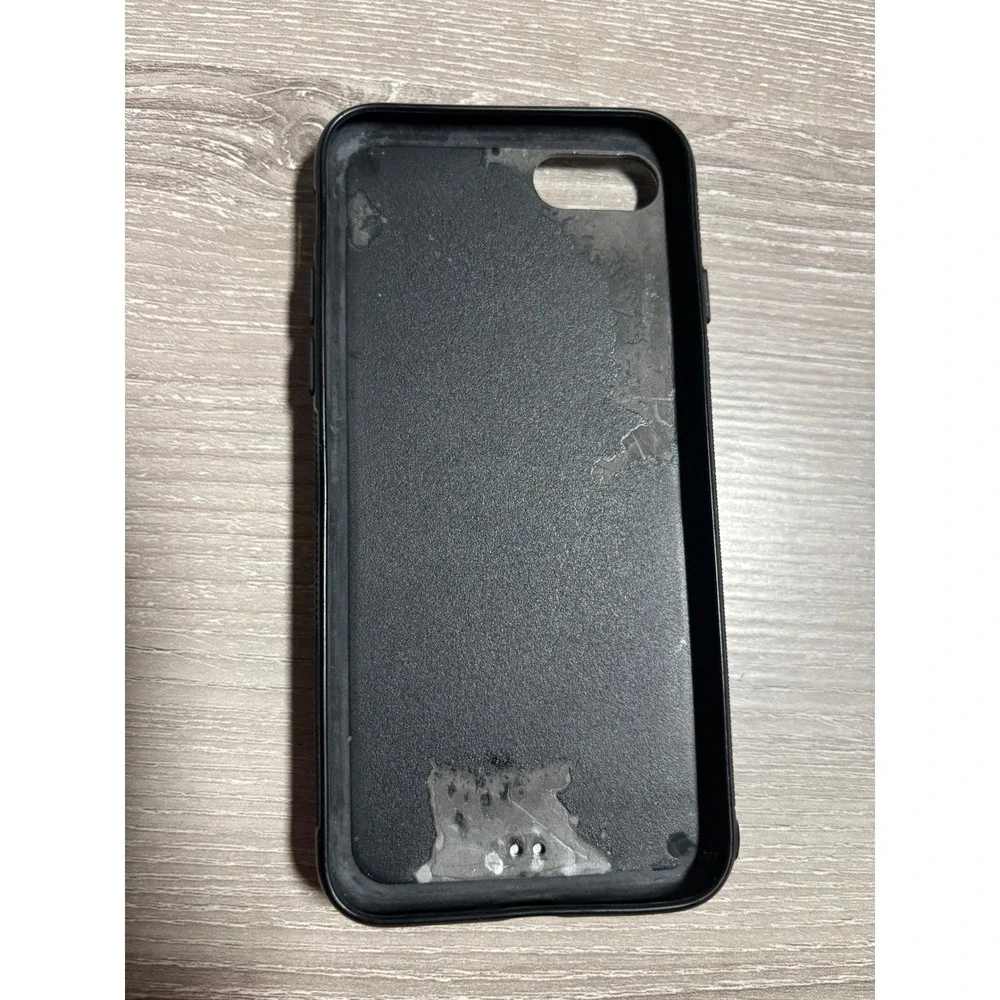Mushroom Print Phone Case with Integrated Grip Black Bumper for iPhone 7 8 SE